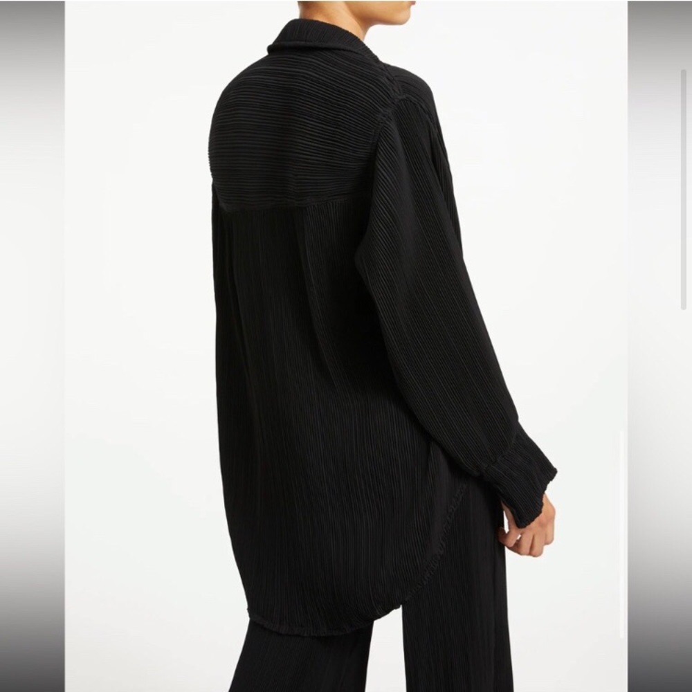 NWT (Set) Good American Black Plisse Pants and Shirt